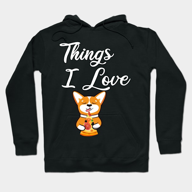 Corgi Pizza Lover doglover gift Hoodie by TK Store